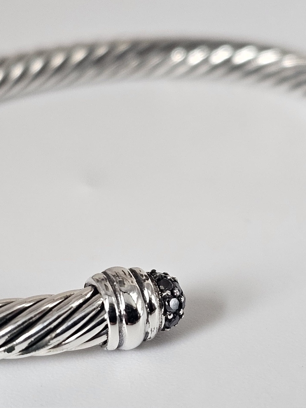 David Yurman Classic cable black pavè diamonds domes, - Picture 2 of 5